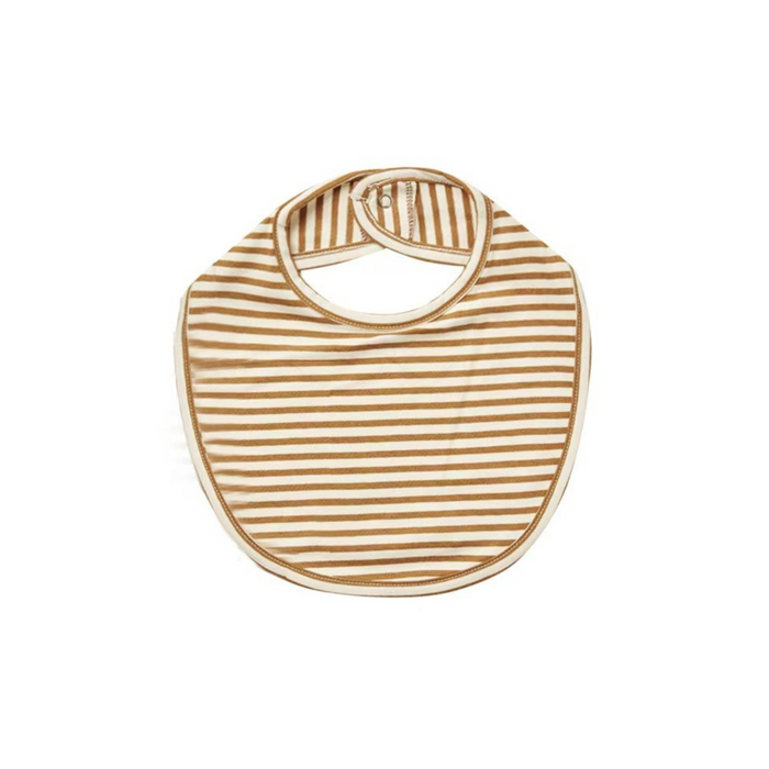 Latte Stripe Absorbent Baby Dribble Bib