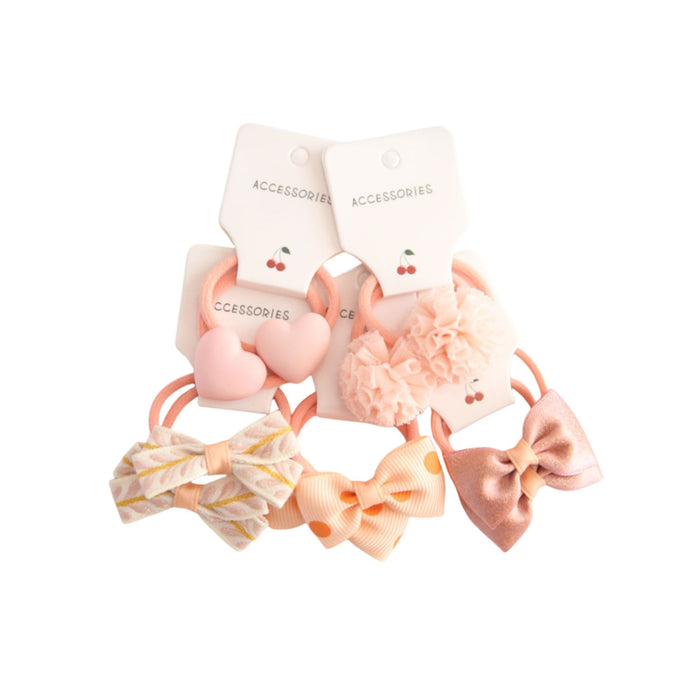 Peachy Pink Baby Bow Bundle