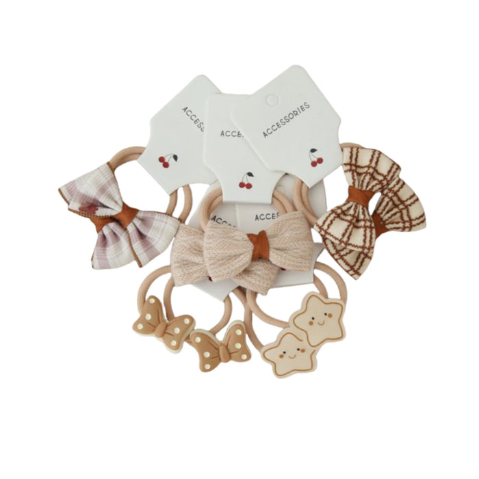 Soft Beige Baby Bow Bundle