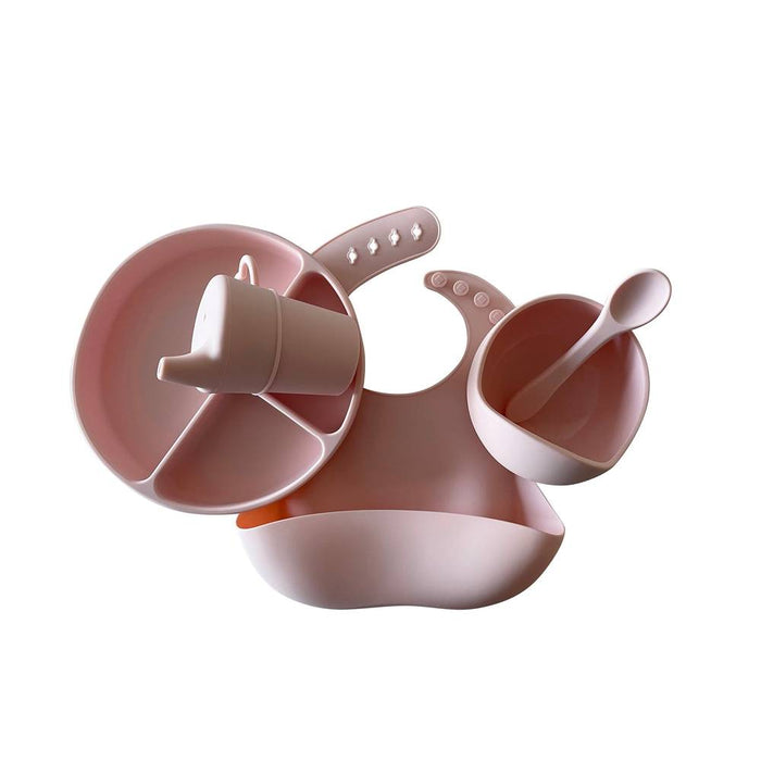 Silicone Plates for Baby Foldable Baby Dishes with 2 Bowls Portable Baby Feeding  Supplies for Babies Toddlers Camping Picnic Travel Outdoor Dinner Pink 