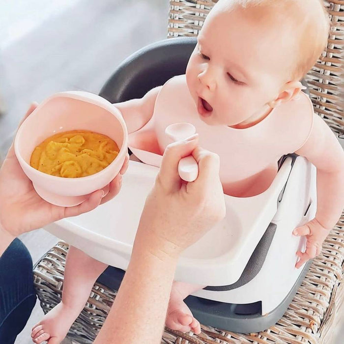 Sommerfugl Kids Silicone Baby 5 Piece Feeding Set Bib Plate Spoon BPA-Free  — Night Comet